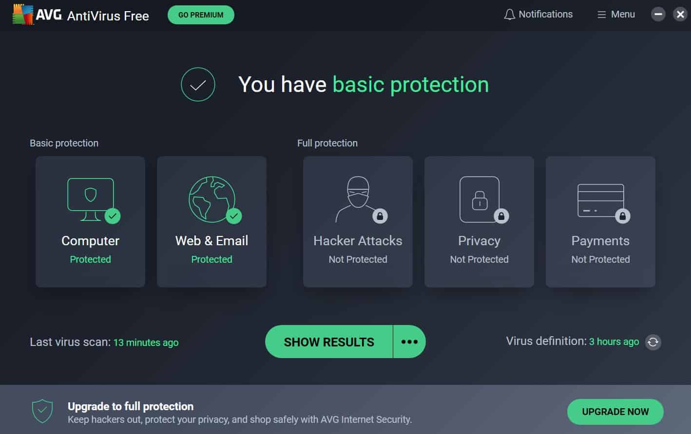 AVG - You Have Basic Protection AVG - You Have Basic Protection