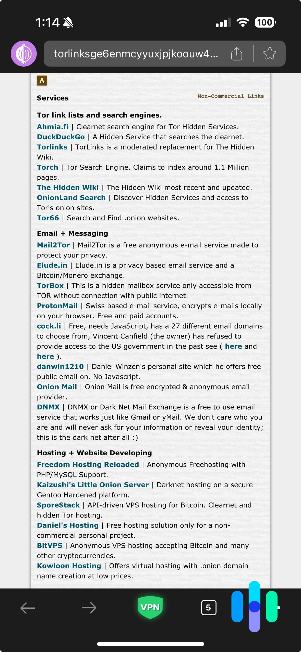 Using the TorWeb App with a VPN to remain anonymous